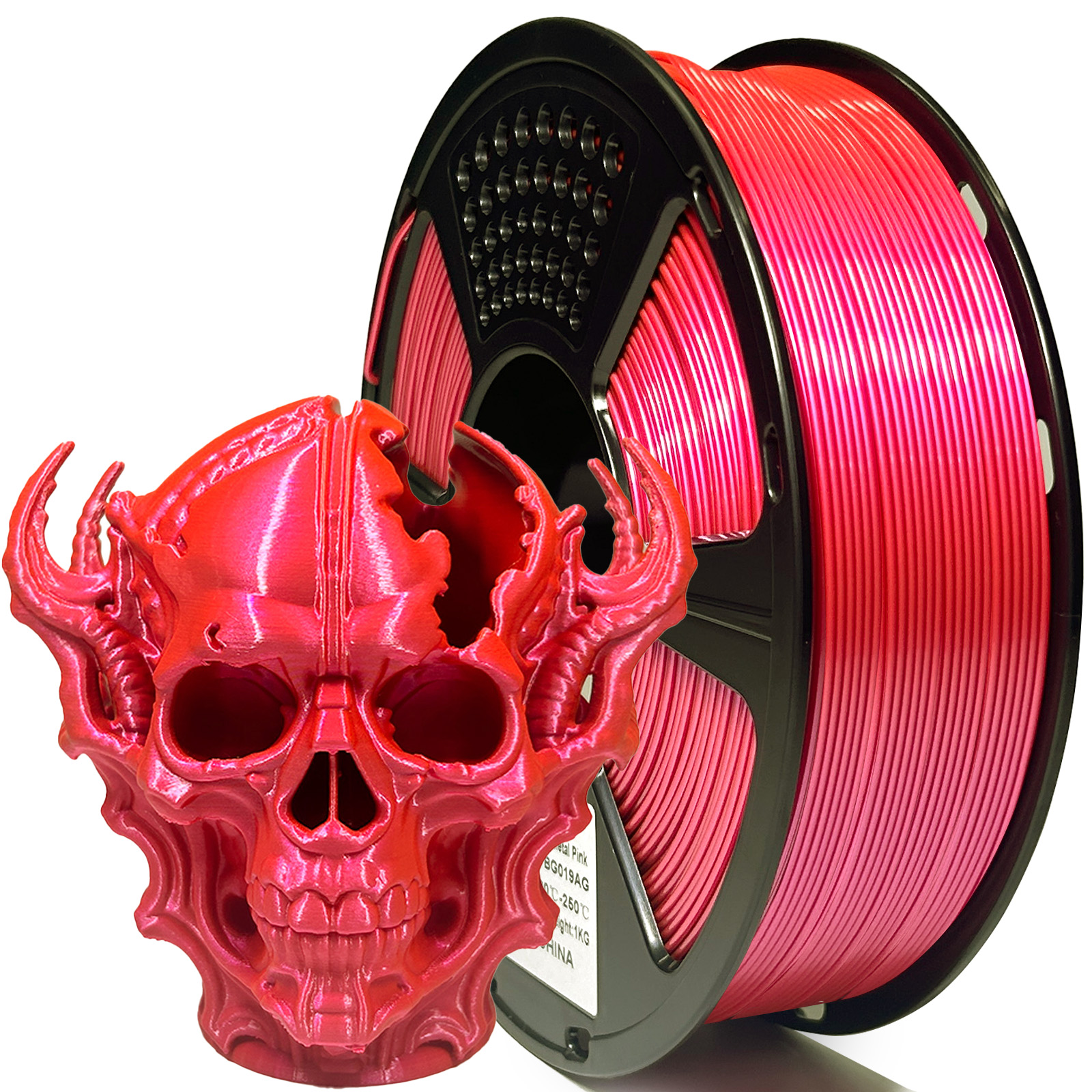 PETG Metal Pink Greeetech Petg Metal pink/Металевий рожевий 1,75 мм 1кг - Зображення 1